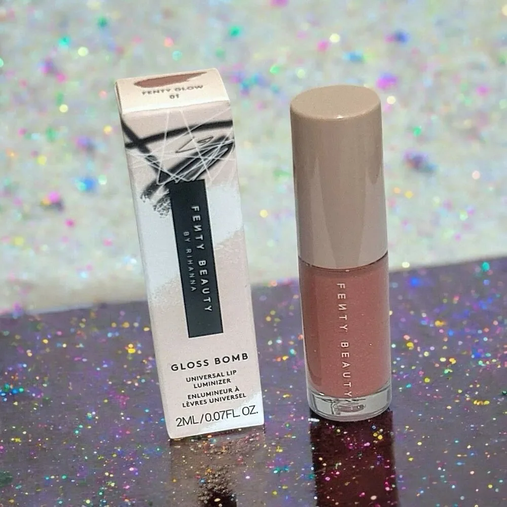 FENTY BEAUTY Gloss Bomb Universal Lip Luminizer in FENTY Glow .07 Oz New In Box